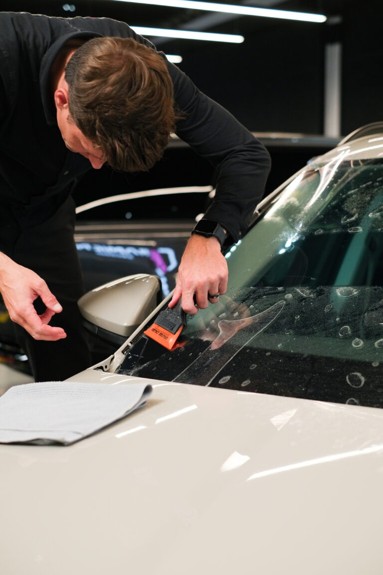 Ceramic Pro TPU windshield protection film installed on SUV in New Hampshire – rock chip resistance